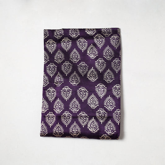 Kutch Hand Block Printed Mashru Silk Precut Fabric 02