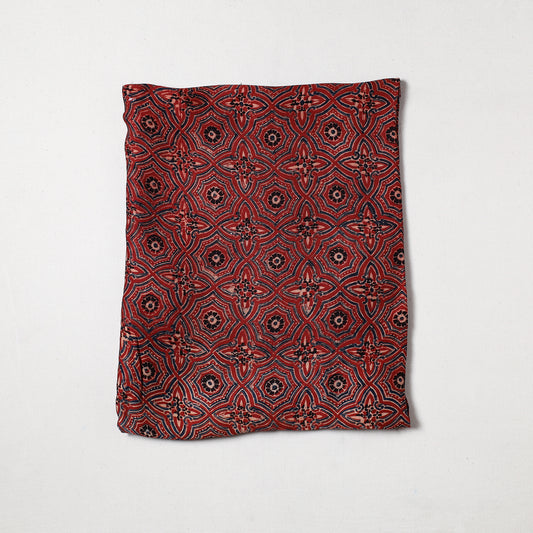 Ajrakh Hand Block Printed Modal Silk Precut Fabric 31