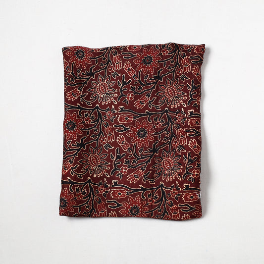 Ajrakh Hand Block Printed Modal Silk Precut Fabric 32