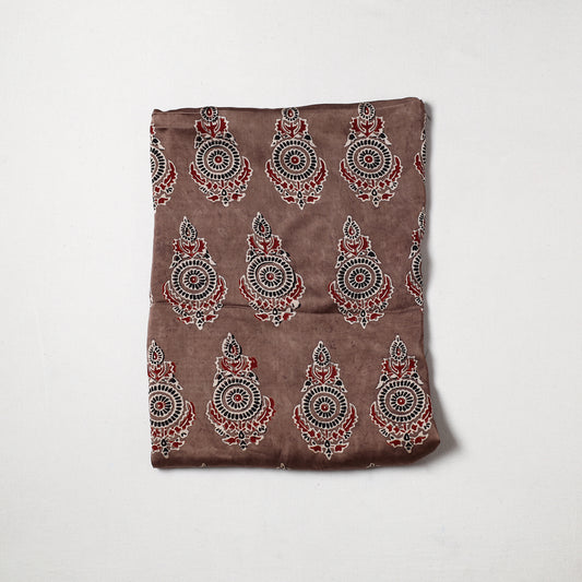 Ajrakh Hand Block Printed Modal Silk Precut Fabric 35