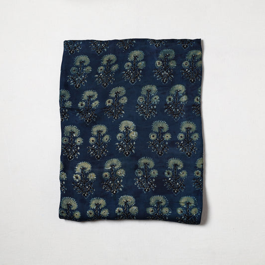 Ajrakh Hand Block Printed Modal Silk Precut Fabric 37