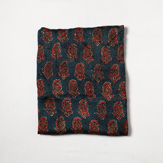 Ajrakh Hand Block Printed Modal Silk Precut Fabric (1.4 meter) 45