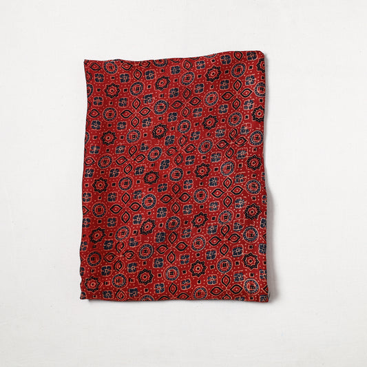 Ajrakh Hand Block Printed Modal Silk Precut Fabric (1 meter) 51