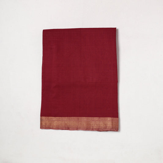 Maroon - Mangalagiri Handloom Cotton Precut Fabric (1 meter) 67