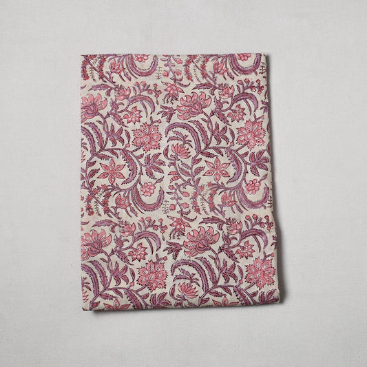 Multicolor - Sanganeri Block Printed Cotton Precut Fabric (0.8 meter) 58