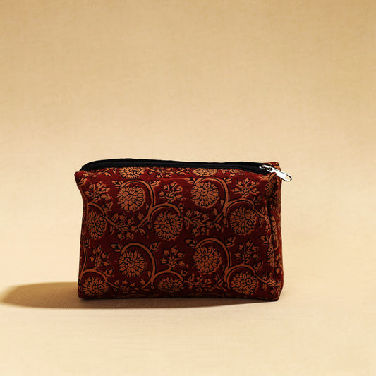 Bagh Block Printed Cotton Toiletry Pouch 01
