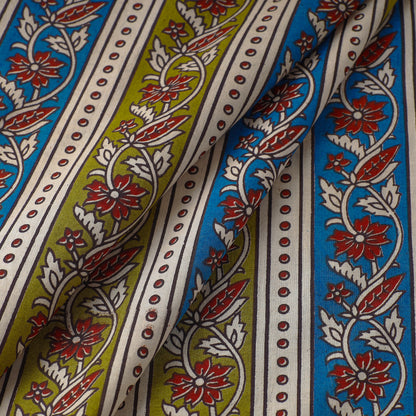 Multicolor - Kalamkari Printed Cotton Fabric 03