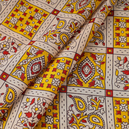 Multicolor - Kalamkari Printed Cotton Fabric 12
