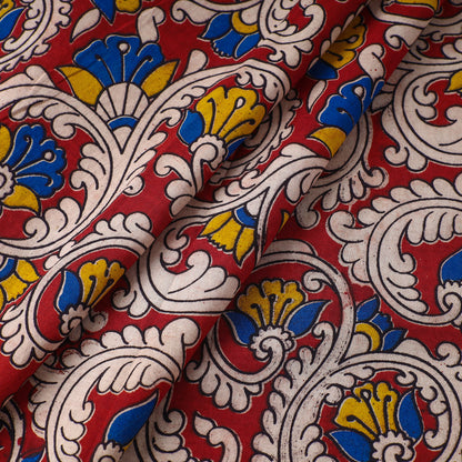 Red - Kalamkari Printed Cotton Fabric 16