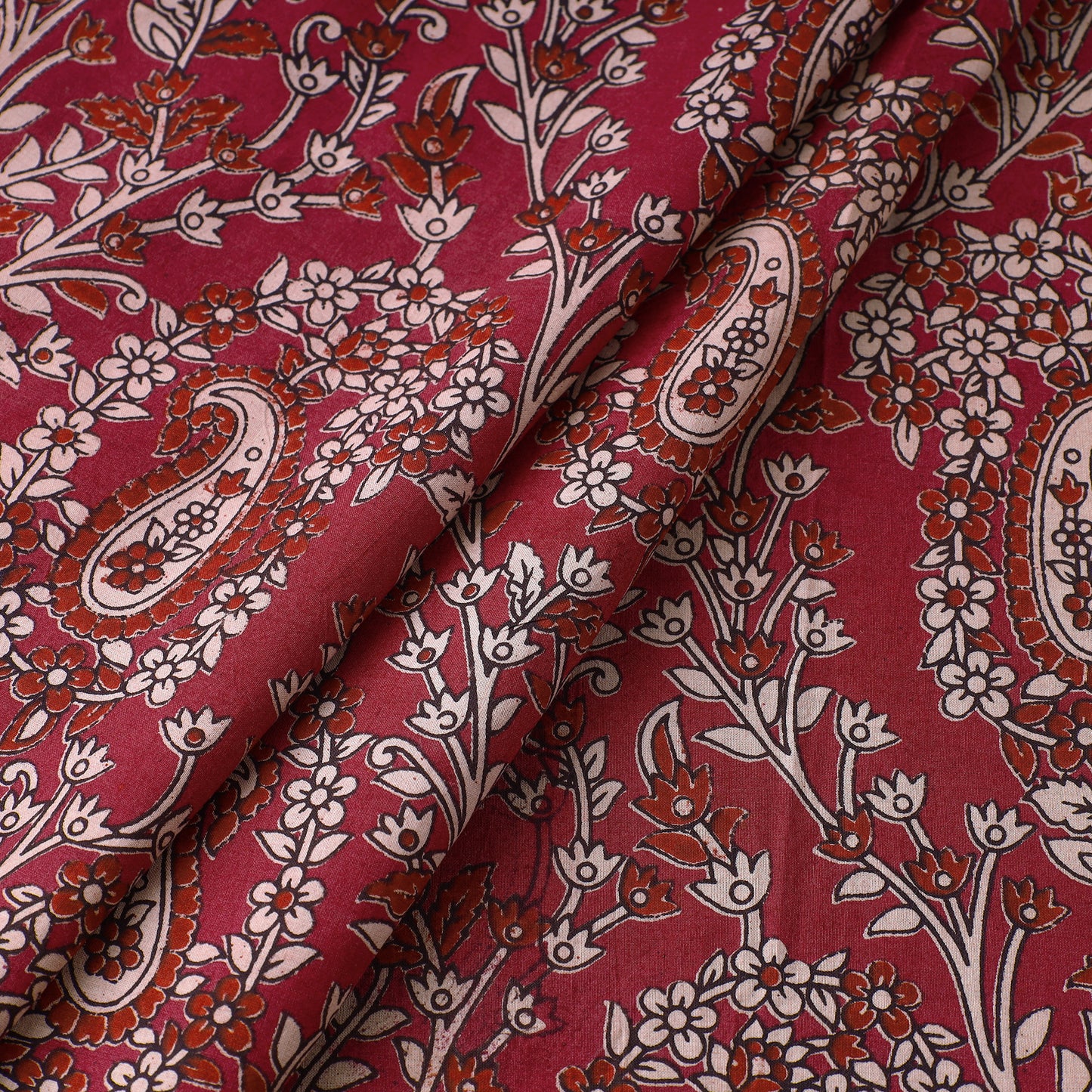 Pink - Kalamkari Printed Cotton Fabric 19