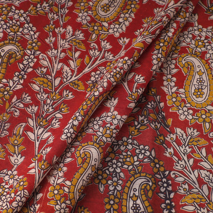 Red - Kalamkari Printed Cotton Fabric 25