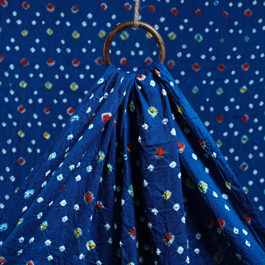 Blue - Kutch Bandhani Tie-Dye Cotton Fabric 23