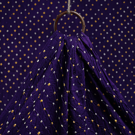 Purple - Kutch Bandhani Tie-Dye Cotton Fabric 25