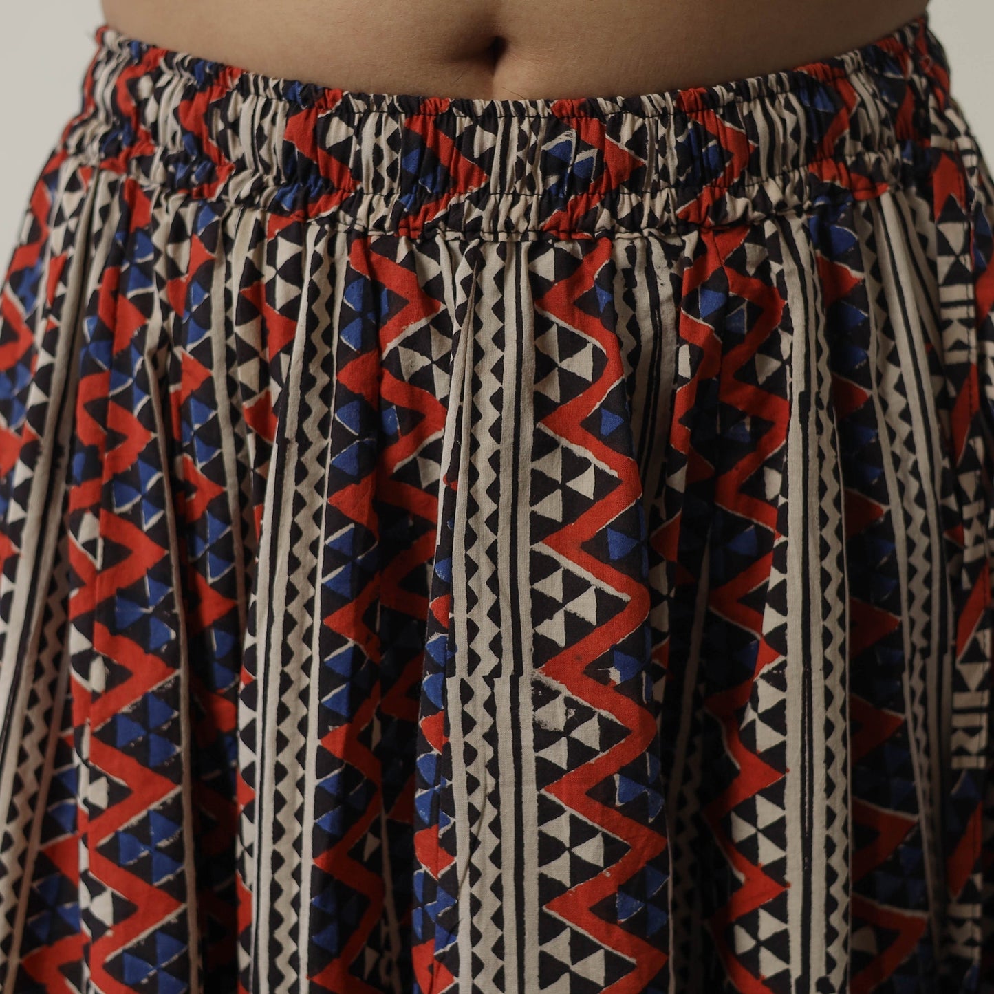 Bagru Block Printed 24 Kali Patchwork Cotton Long Skirt 16 Online at iTokri.com