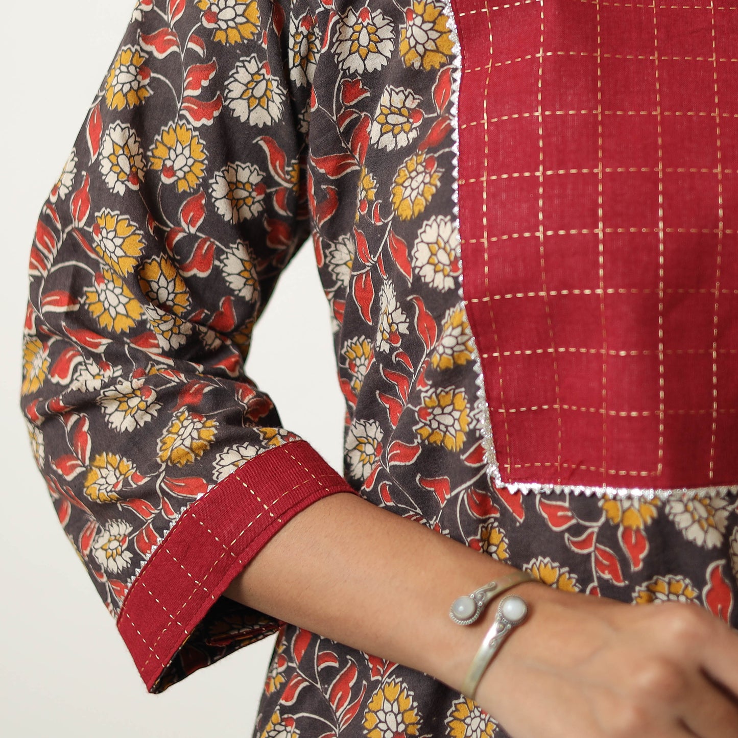 Straight Cotton Kalamkari Kurta for Women