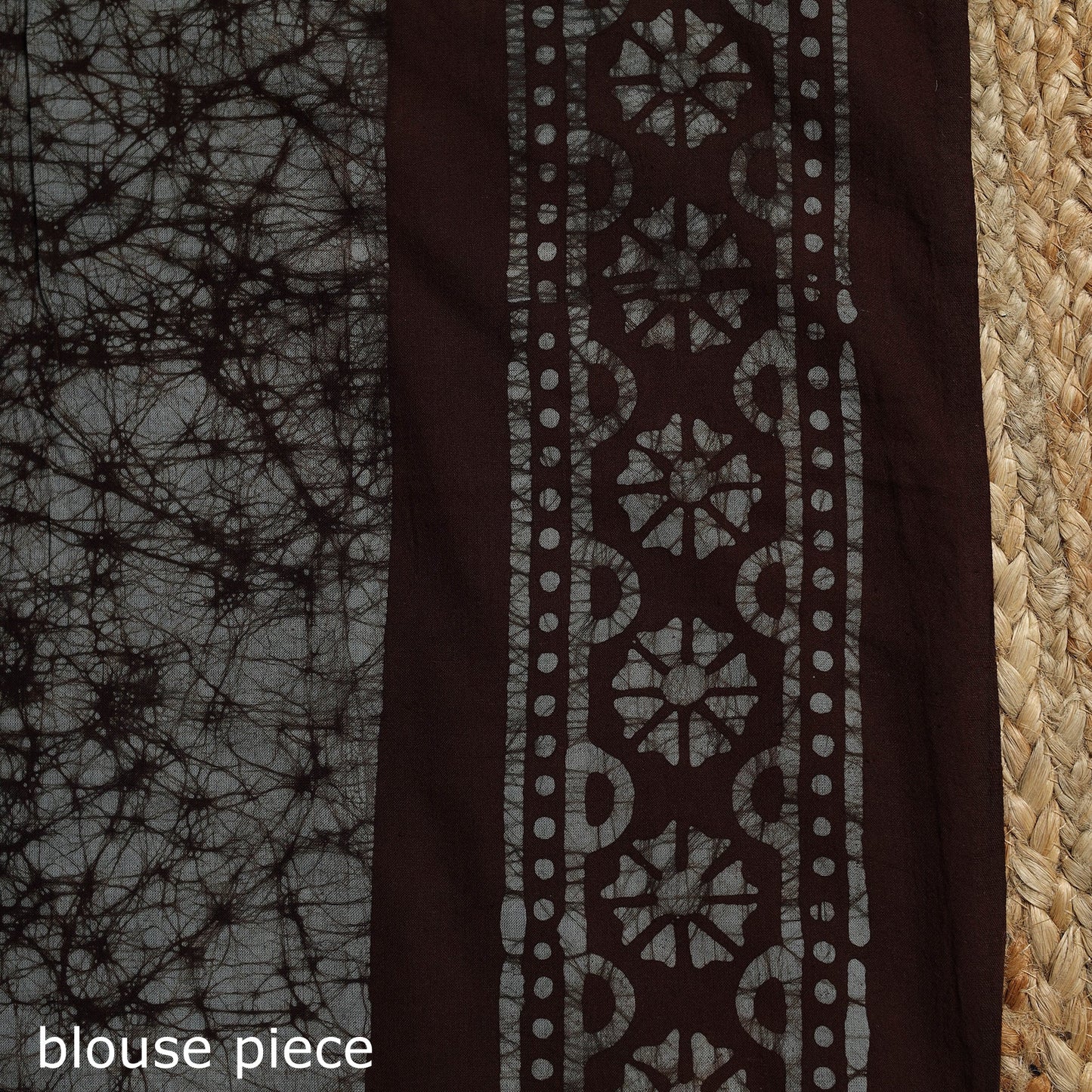 Brown - mul cotton hand batik saree 22 - handcrafted