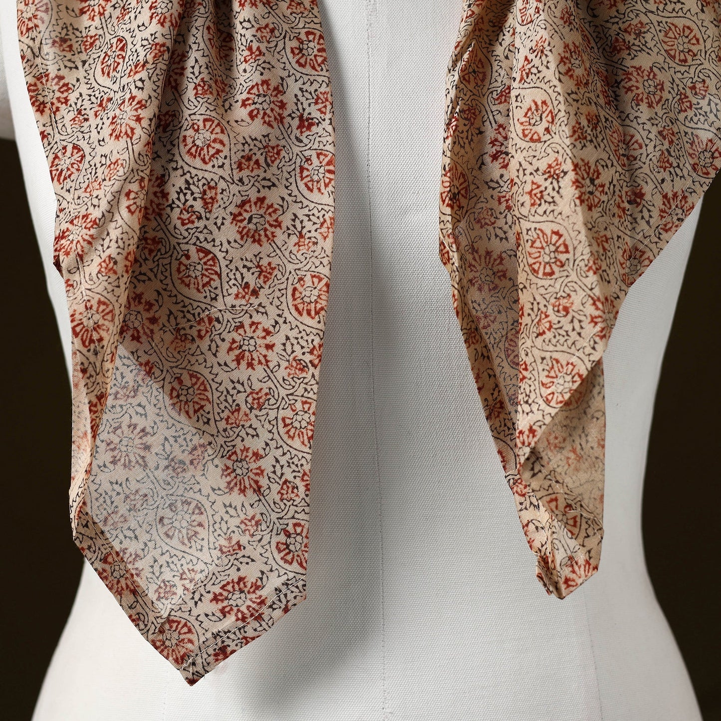 Kalamkari chanderi silk pendant necklace scarf 13