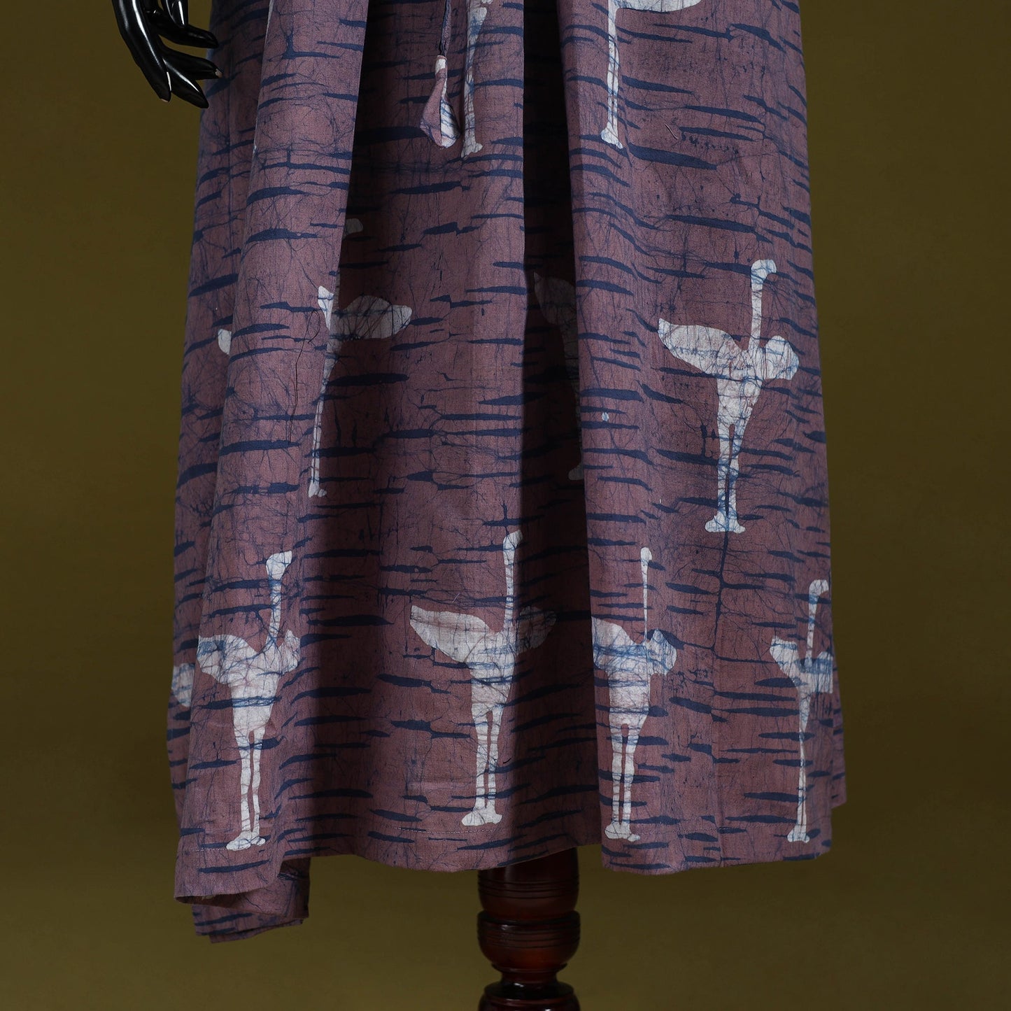 Hand batik cotton long kaftan 01 - handcrafted