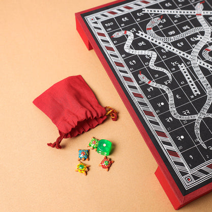 Snakes & Ladders - Traditional Indian Board Game (14 x 12 in)