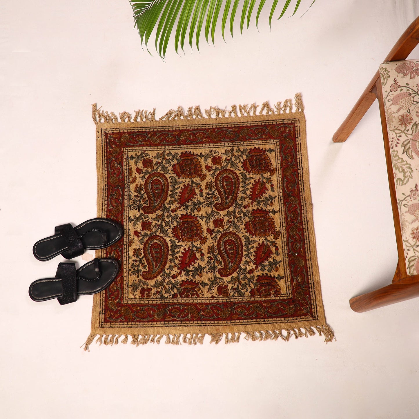 Shop Kalamkari Block Print Cotton Mat
