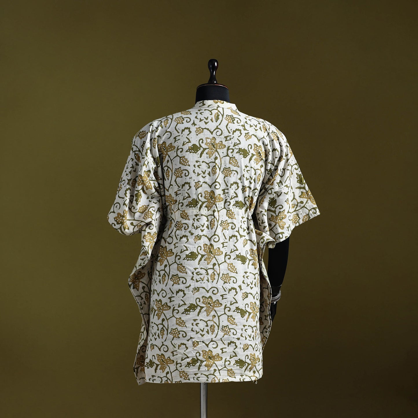 Hand batik cotton medium kaftan 27 - handcrafted