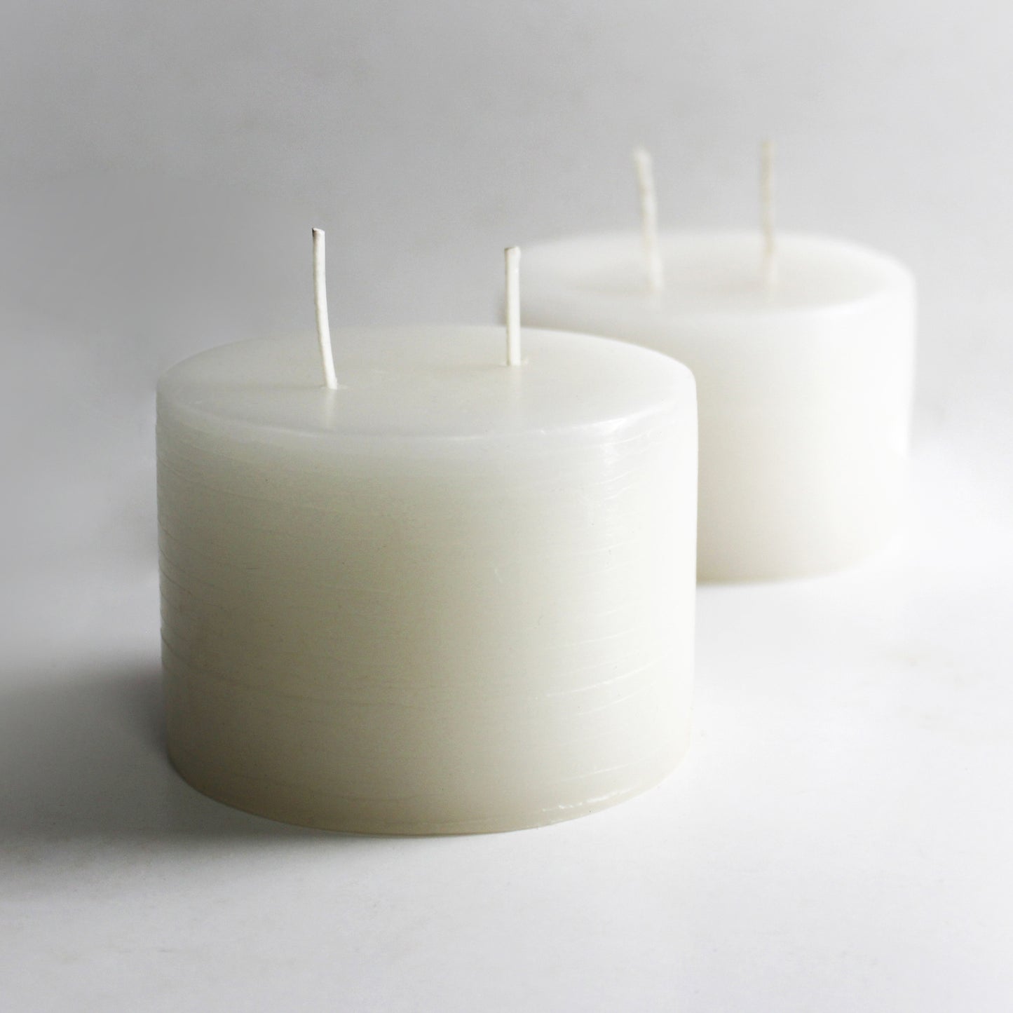 Premium, Perfumed White Pillar Candle (Set of 2)