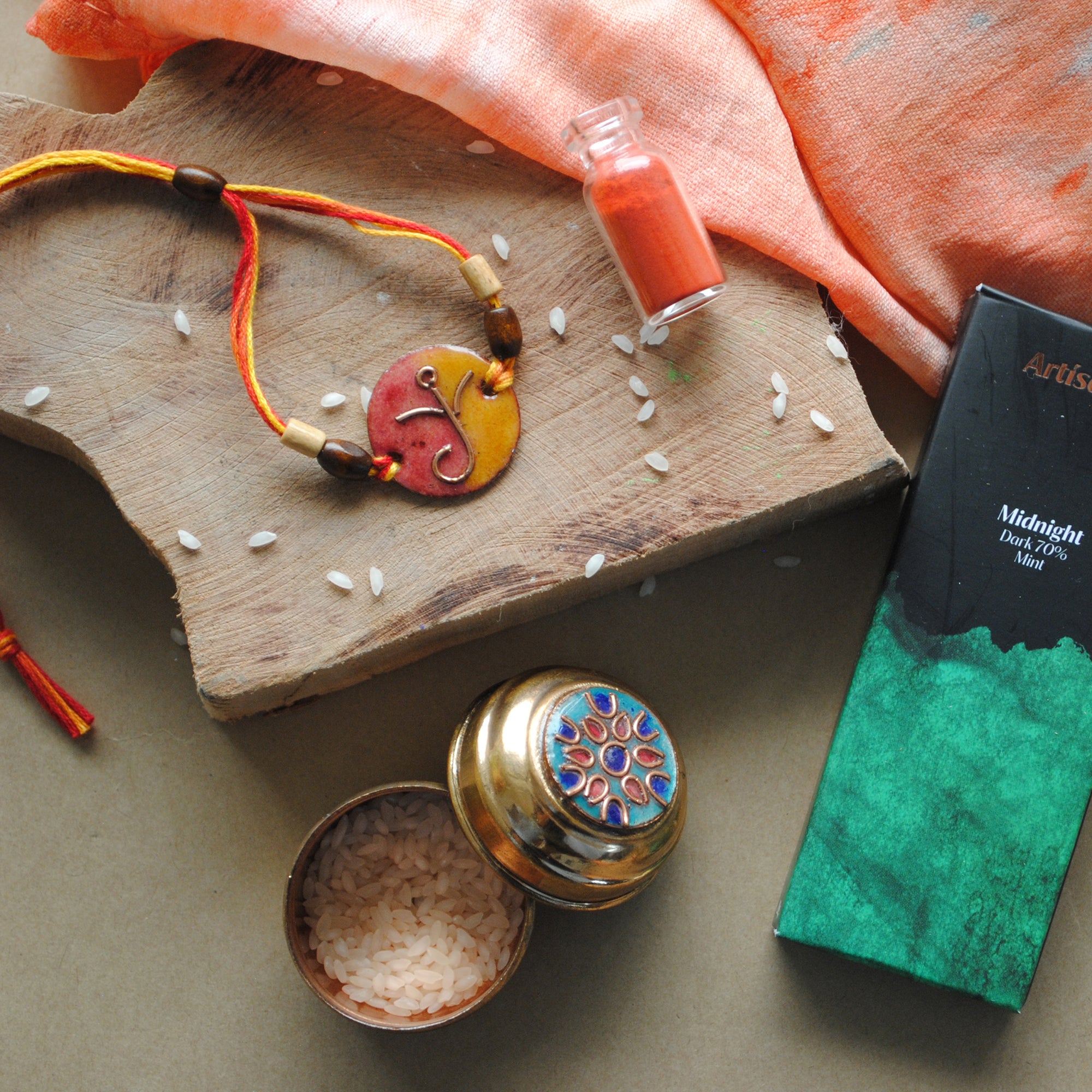 Bro - Copper Enamel Rakhi by Ekibeki 15 main image 0