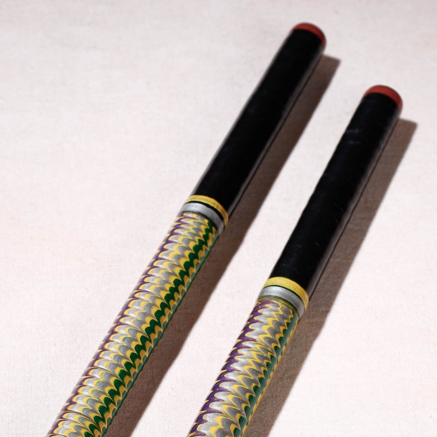Handmade Lacquered Wooden Garba Dandiya Sticks