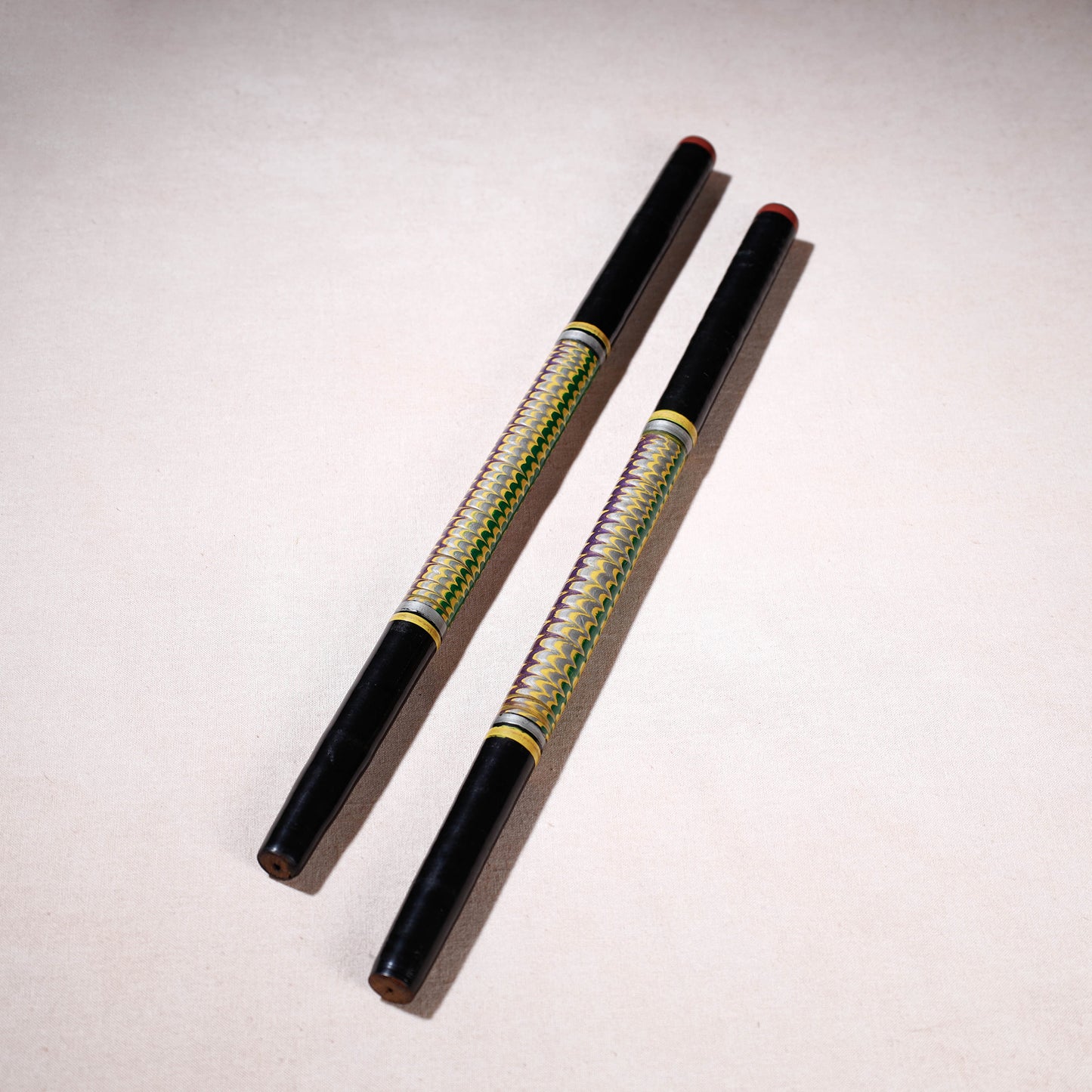 Handmade Lacquered Wooden Garba Dandiya Sticks