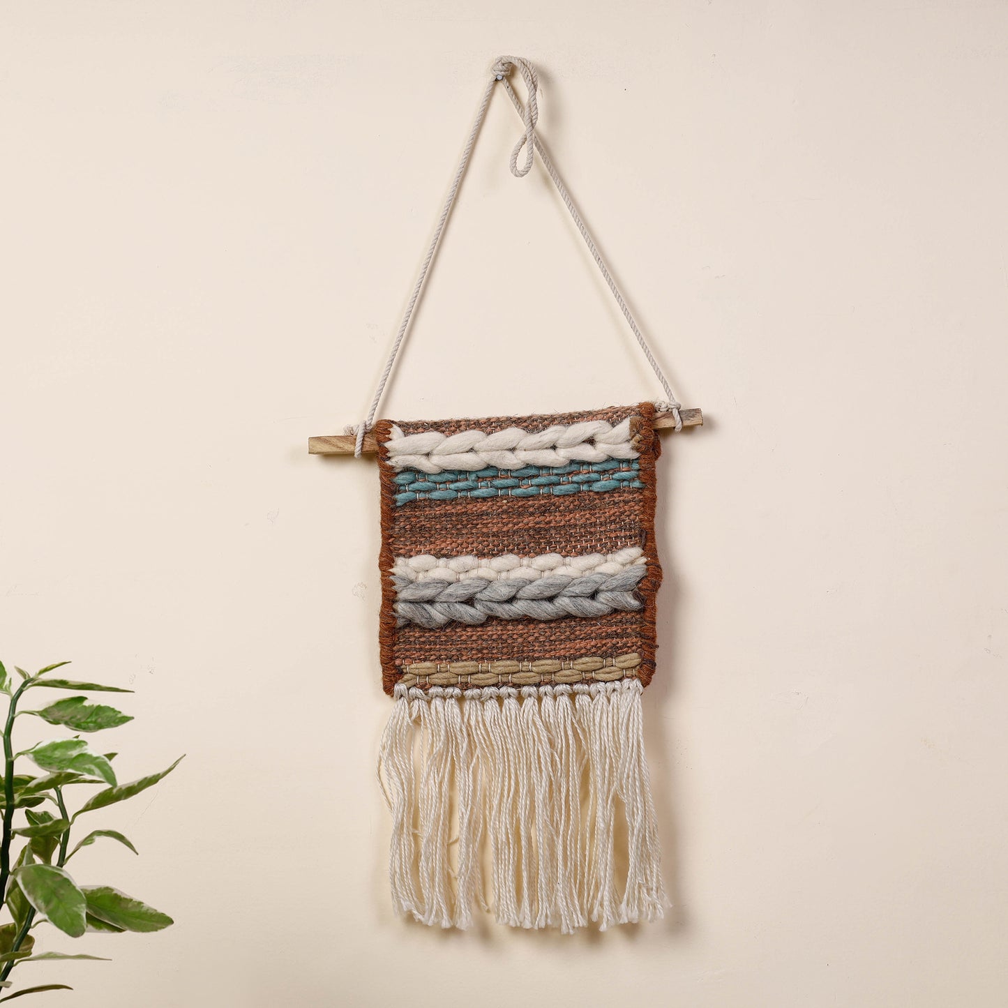 Geometric Hand Woven Wool Wall Hanging