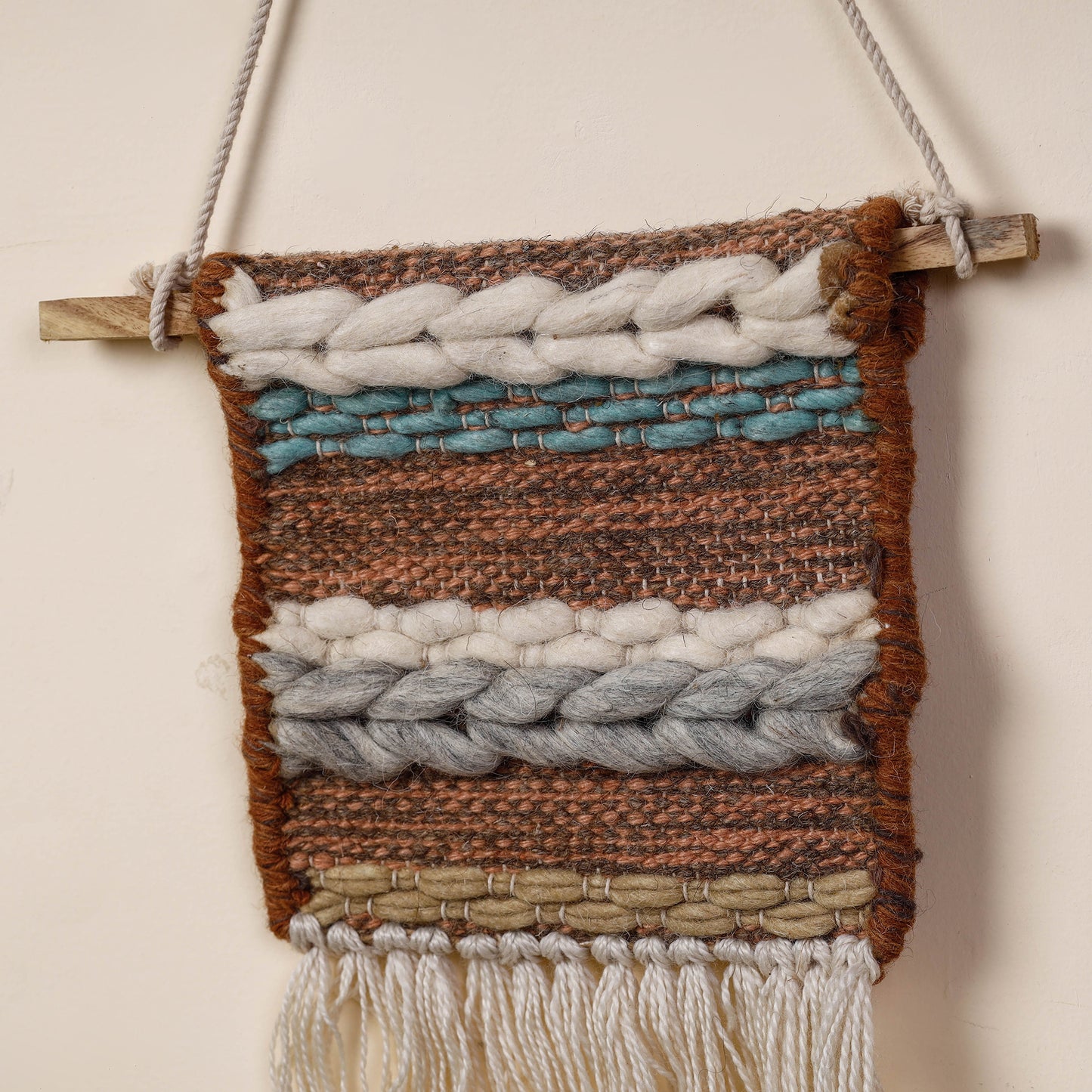 Geometric Hand Woven Wool Wall Hanging