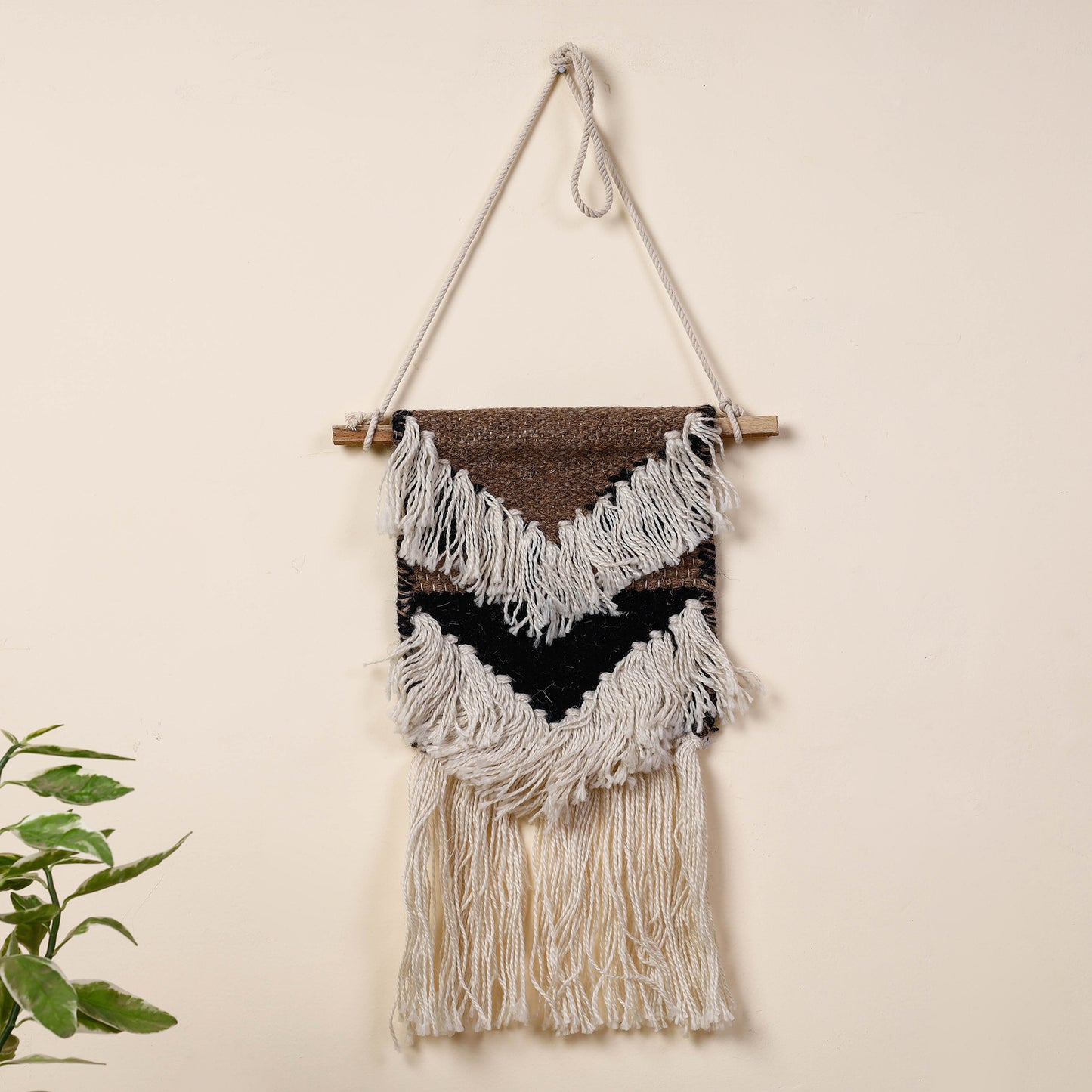 Geometric Hand Woven Wool Wall Hanging