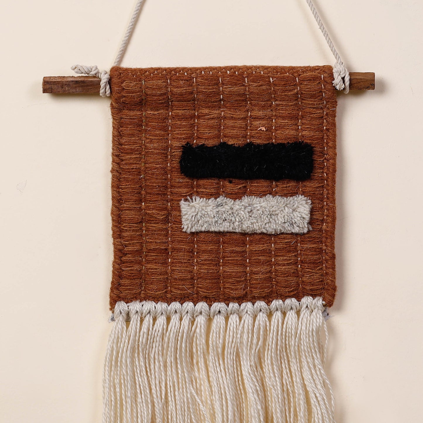 Geometric Hand Woven Wool Wall Hanging
