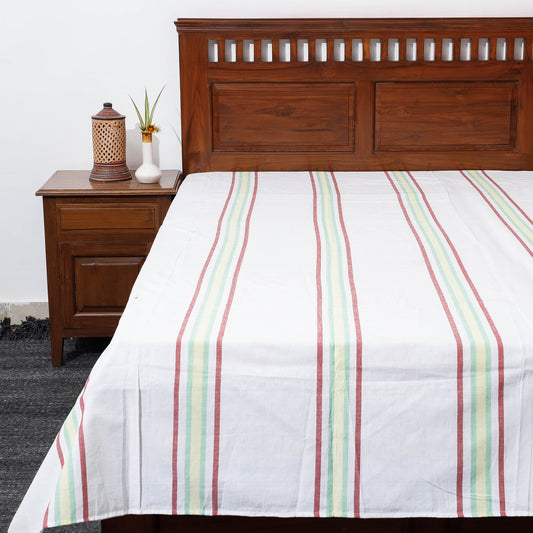 White - Pure Handloom Cotton Single Bed Cover (90 x 60 in)