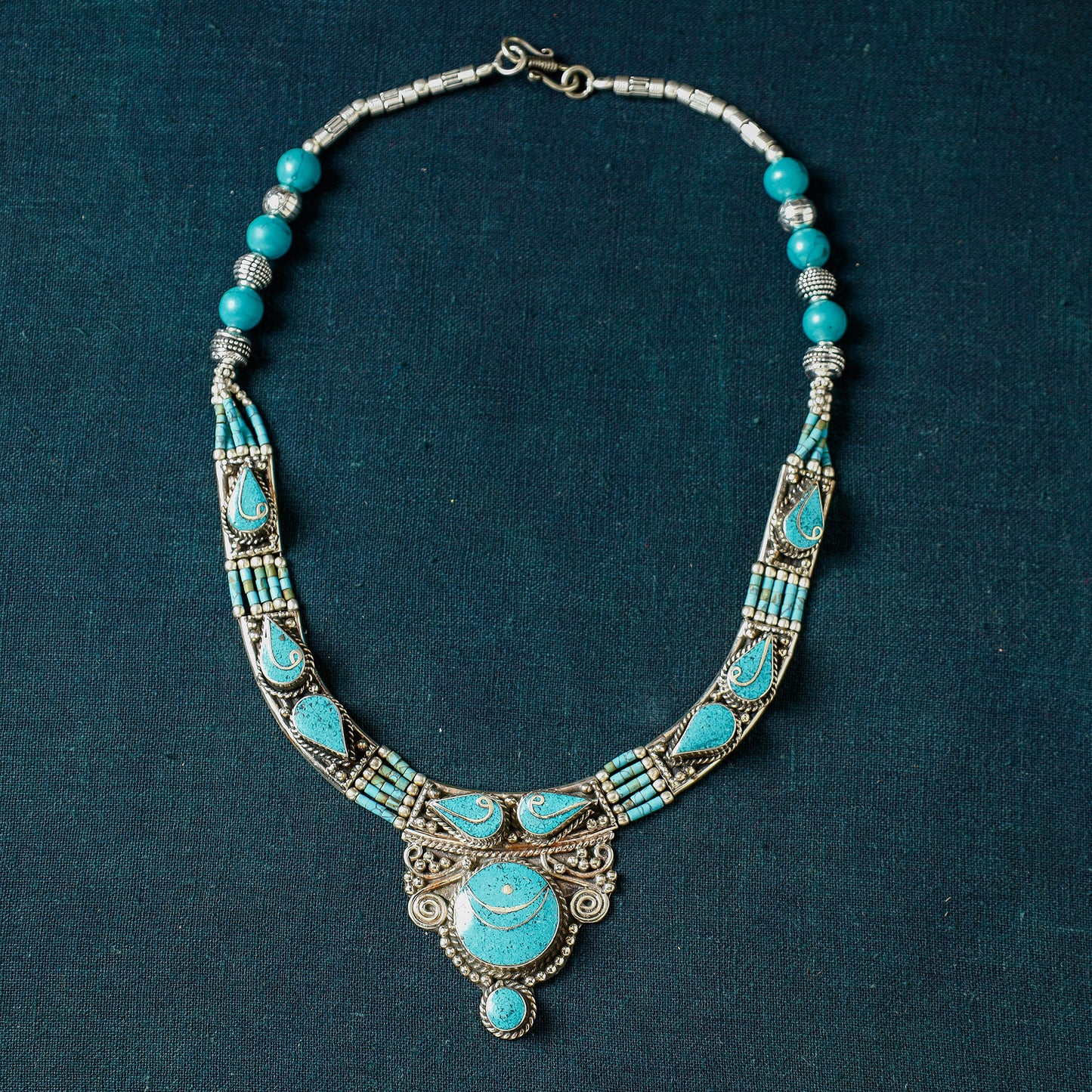 Ethnic Tribal Tibetan Beadwork Necklace from Himalaya