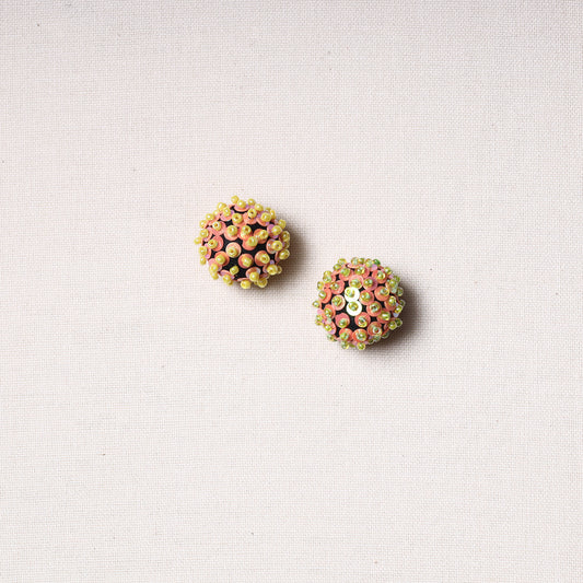 Hand Embroidered Sequin & Beadwork Buttons (Set of 2)