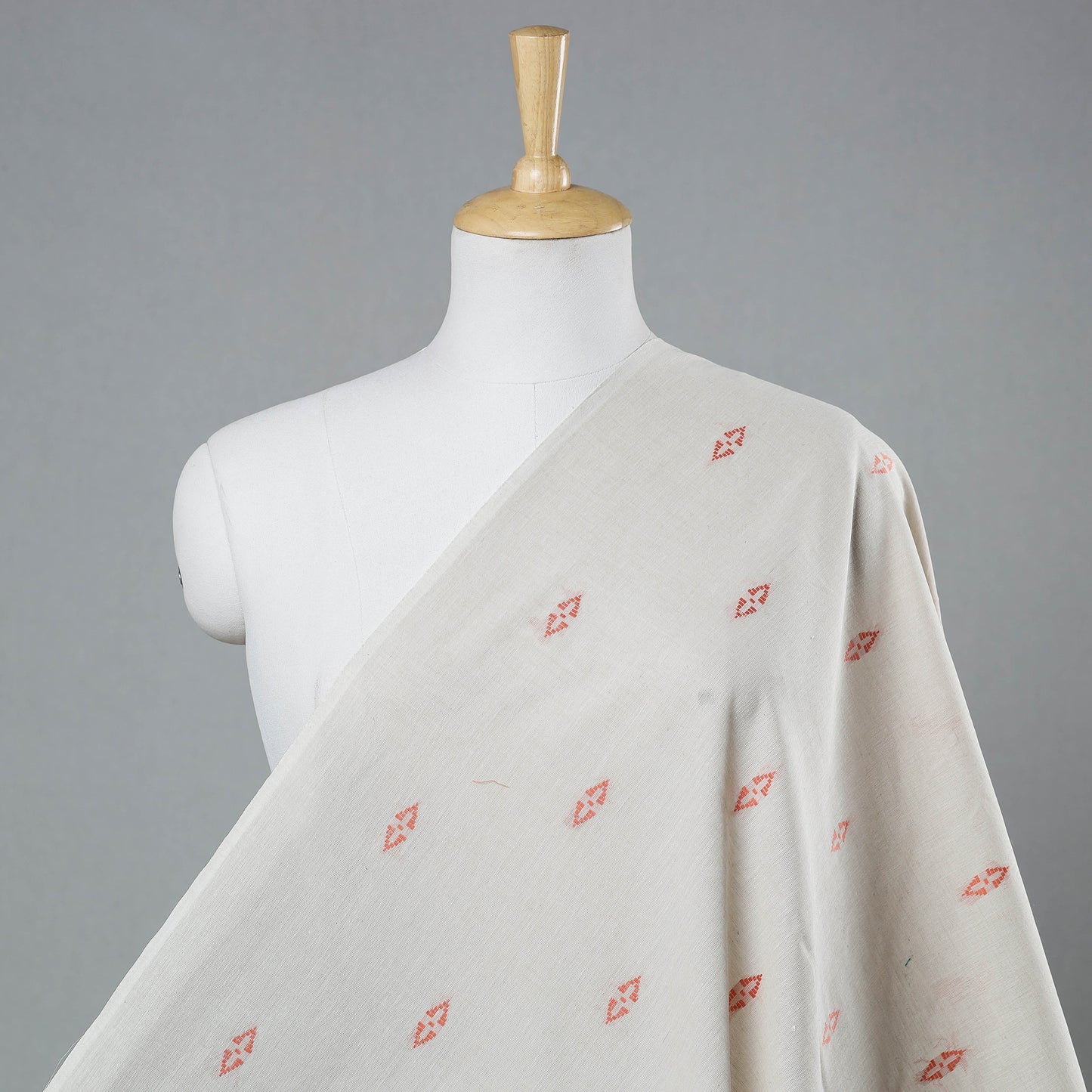 White - Jacquard Prewashed Cotton Fabric 18