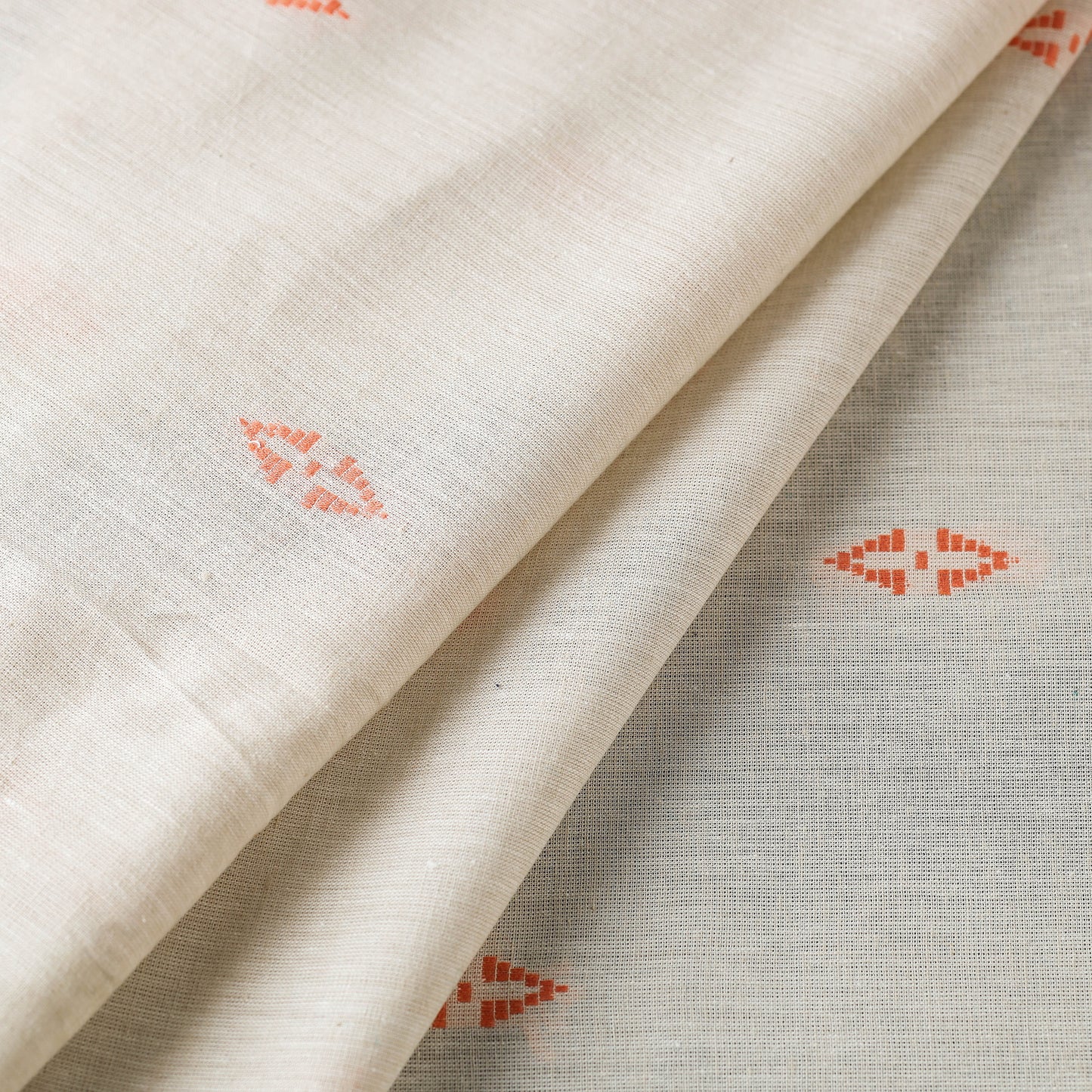 White - Jacquard Prewashed Cotton Fabric 18