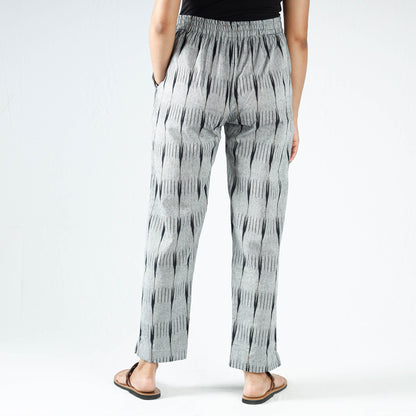 Grey - Pochampally Ikat Cotton Tapered Pant for Women