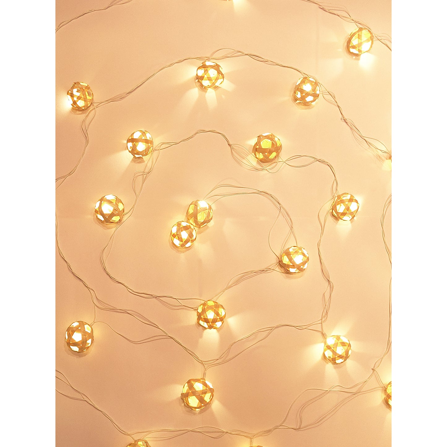 Handcrafted Star Full Moon Bamboo String Light (3M)
