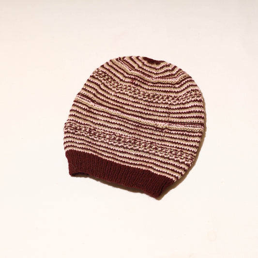 Beige - Kumaun Hand Knitted Woolen Cap
