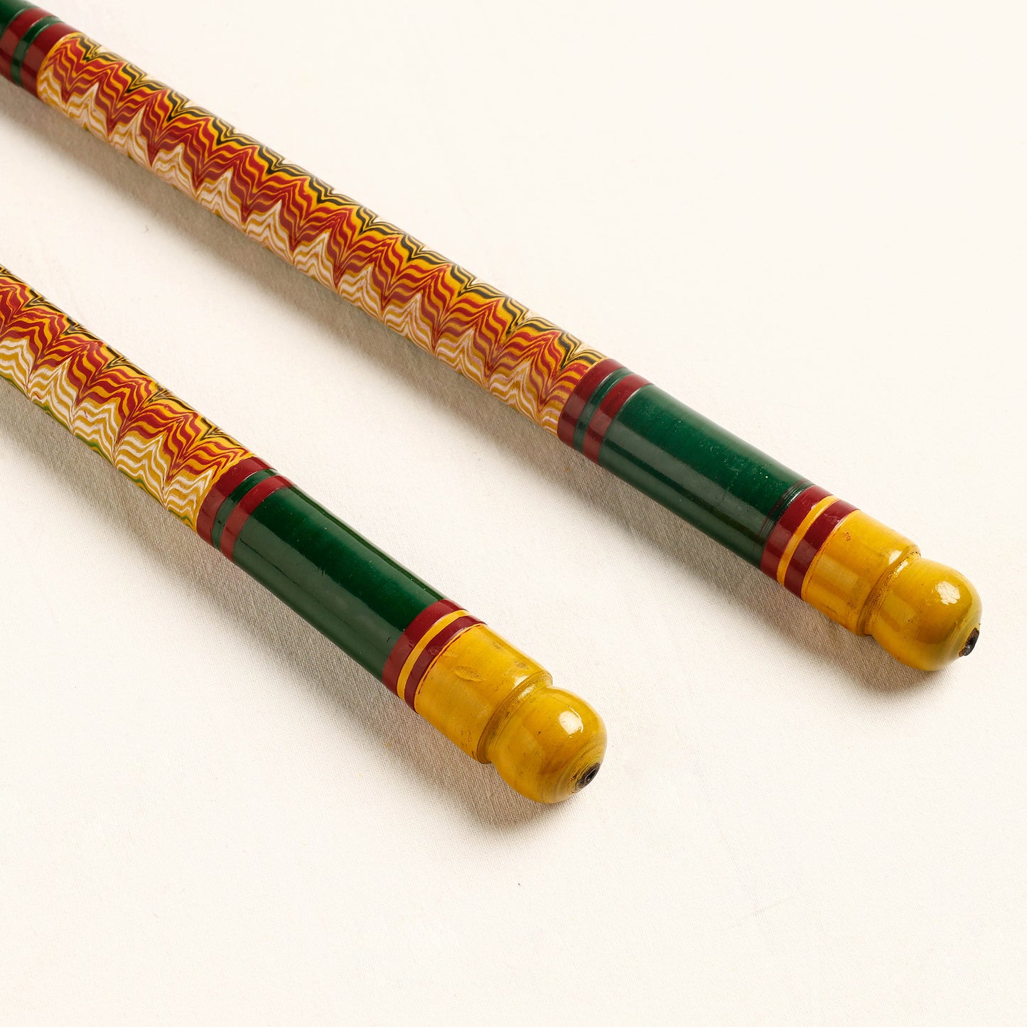 Handmade Lacquered Wooden Garba Dandiya Sticks
