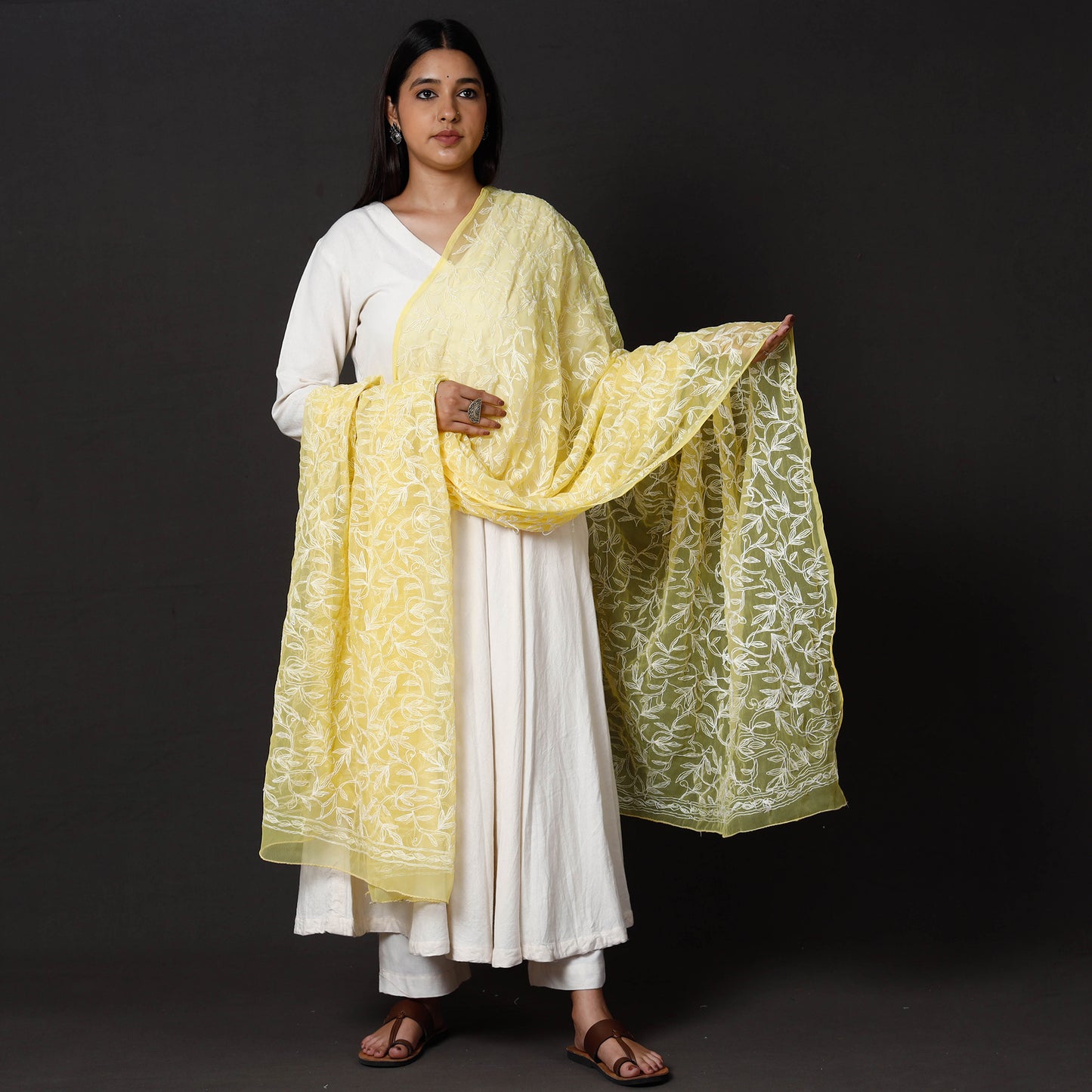 Chikankari Embroidery Dupatta