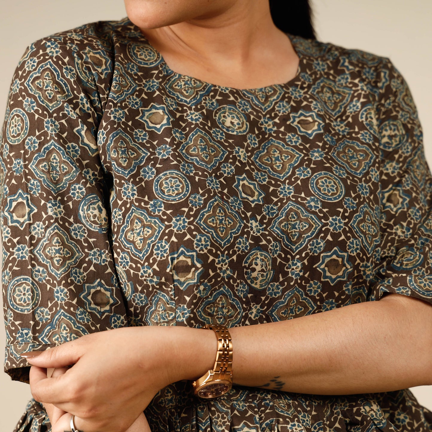 ajrakh crop top