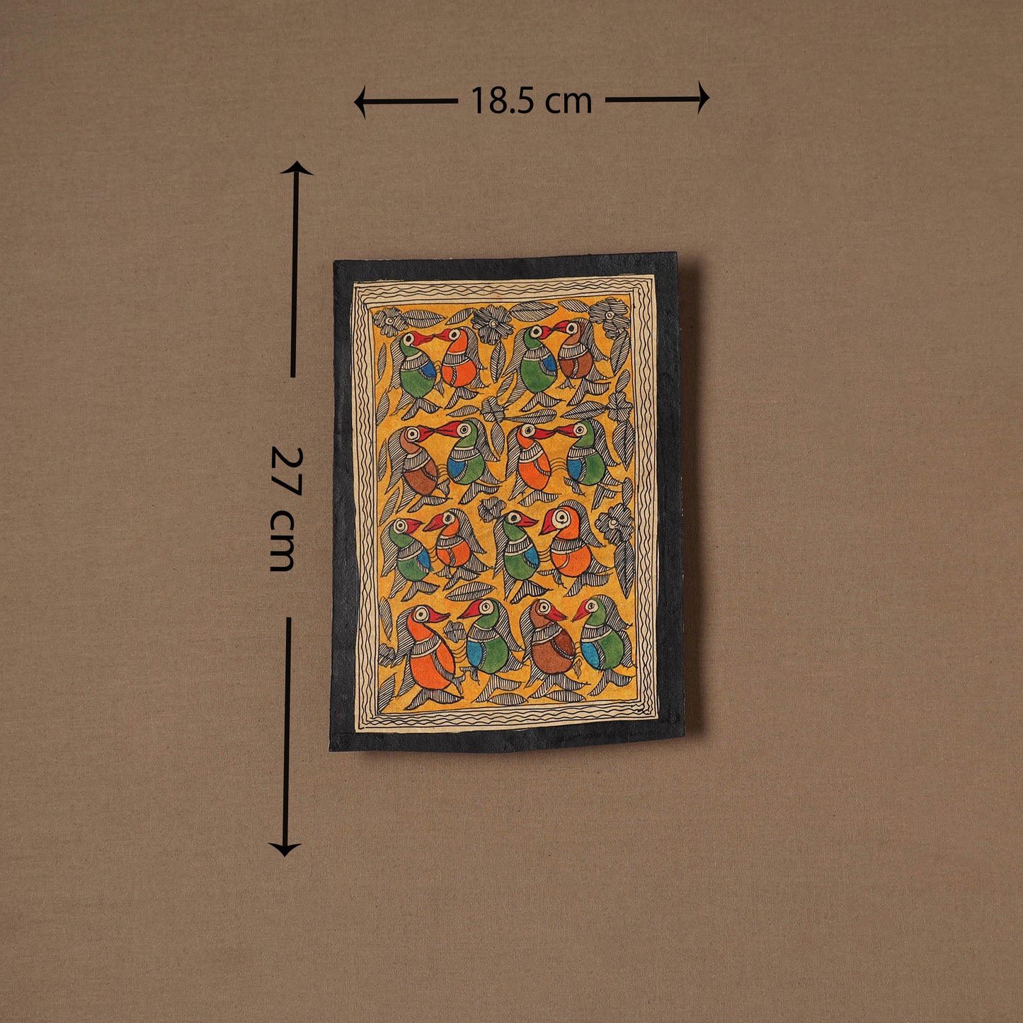 Handpainted Madhubani Painting by Santosh Paswan (10 x 7 in) 01