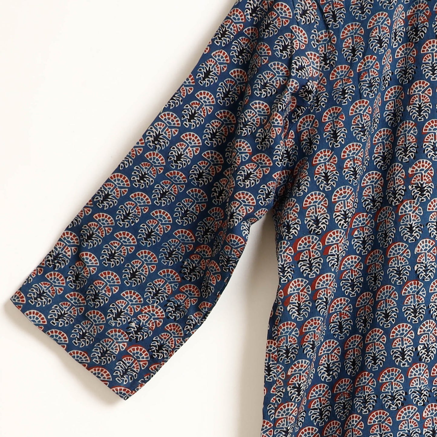 Blue - Ajrakh Block Printed Cotton Night Suit Set