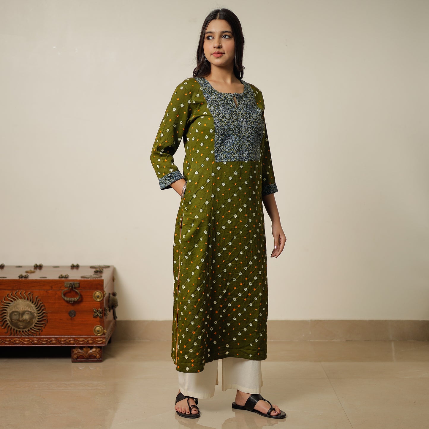 bandhani kurta