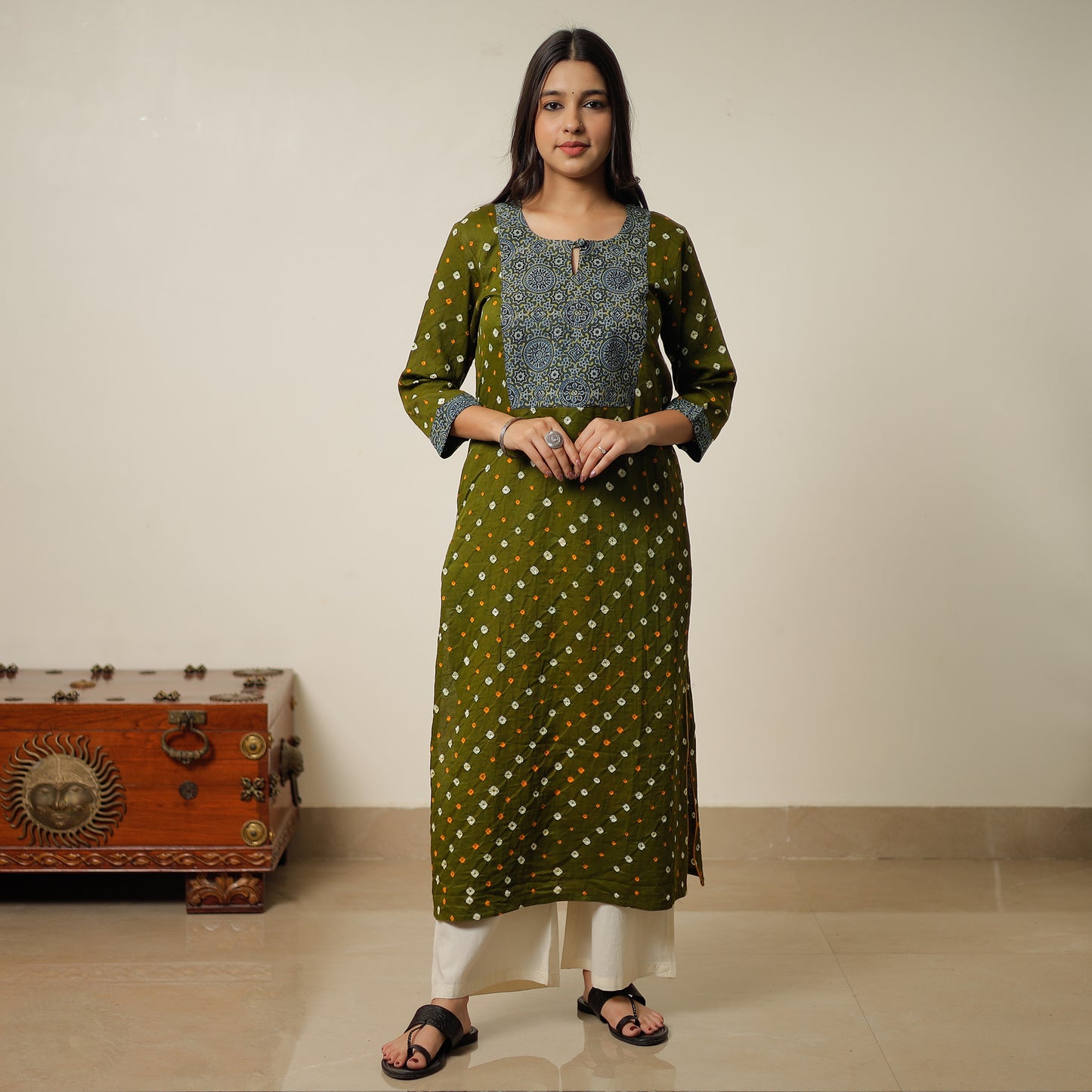 bandhani kurta