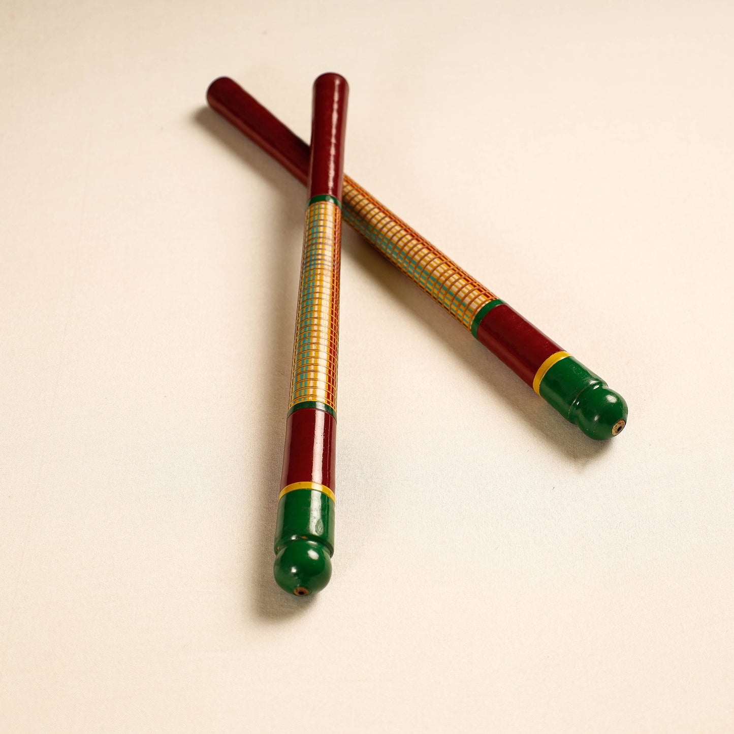 Handmade Lacquered Wooden Garba Dandiya Sticks
