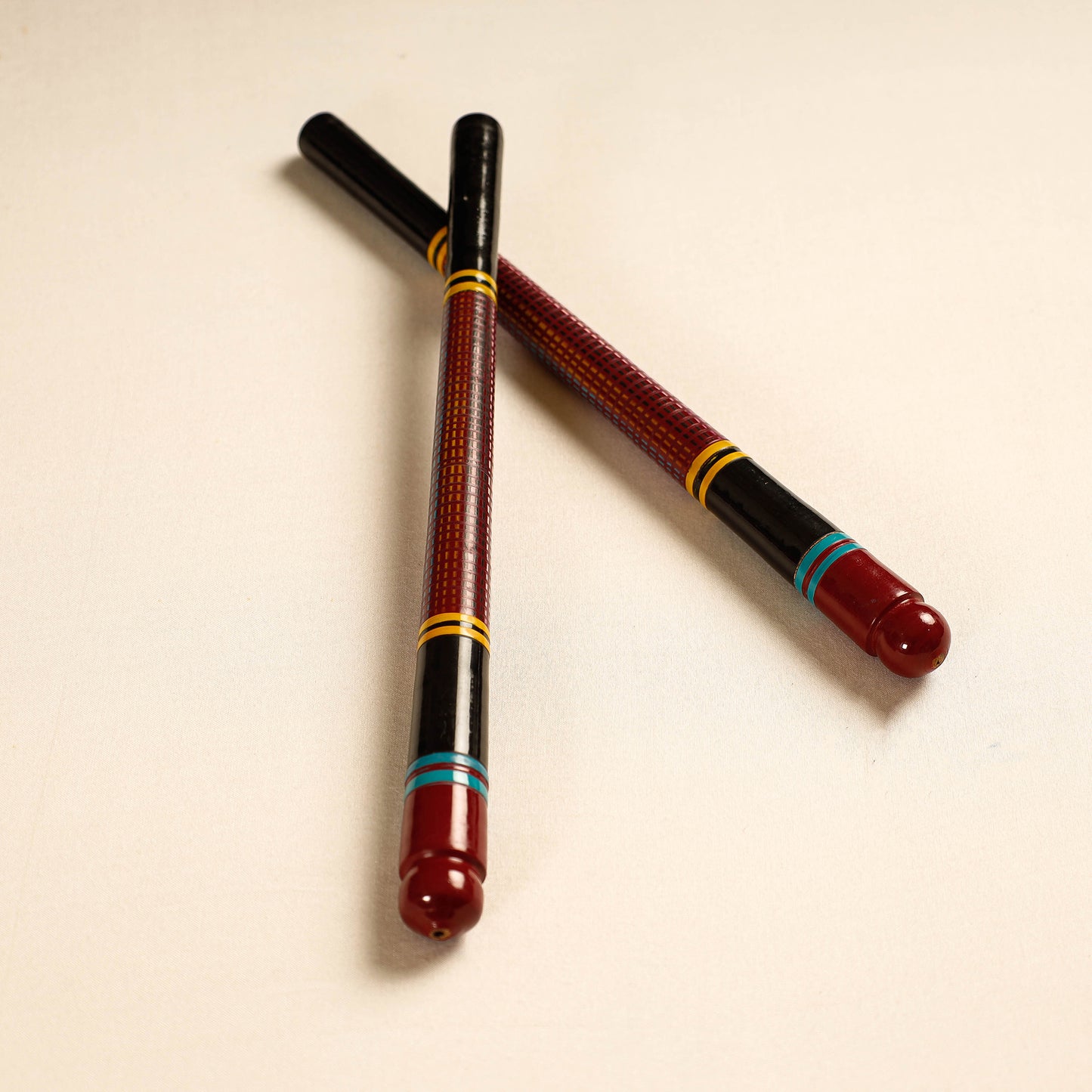 Handmade Lacquered Wooden Garba Dandiya Sticks